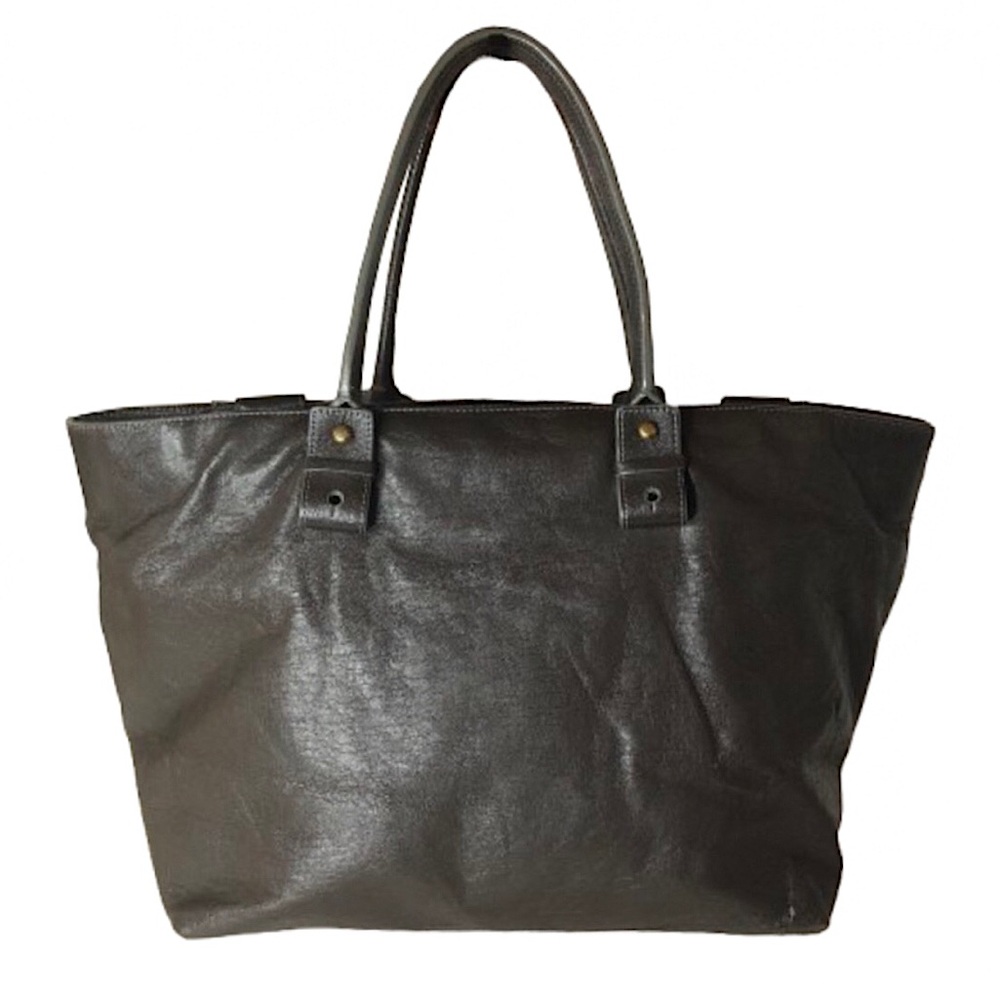 Chloe Eclipse Oversized Metallic Grey Tote Should… - image 2